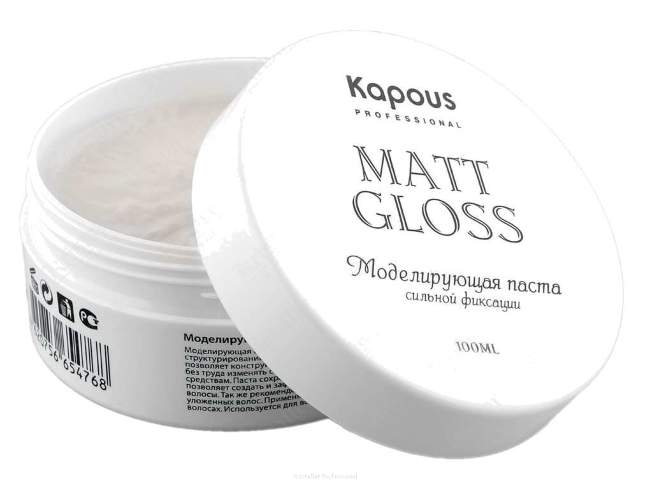 Моделирующая паста для волос сильной фиксации Matt Gloss