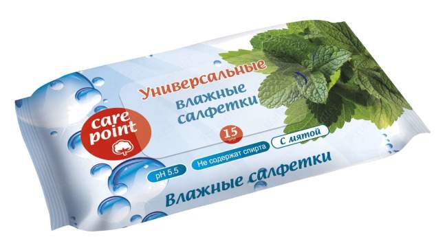Влажные салфетки с экстрактом мяты