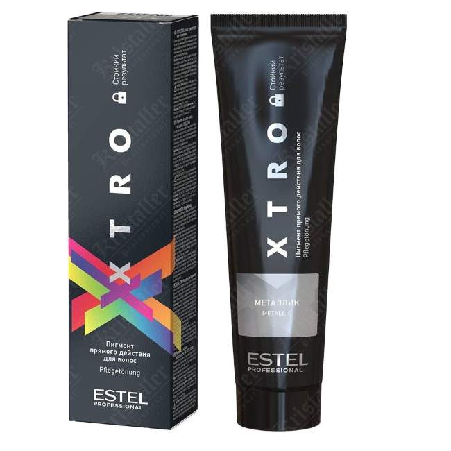 Пигмент прямого действия для волос XTRO Black metallic