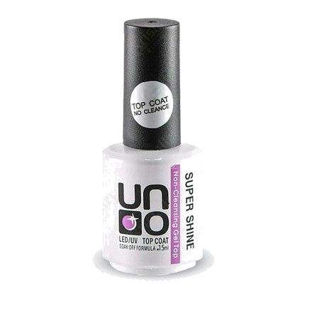 Верхнее покрытие для гель-лака «Uno» SUPER SHINE без липкого слоя, 15 мл.